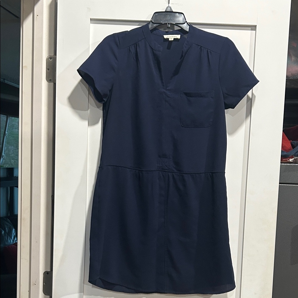 Monteau Dark Blue Mini Dress